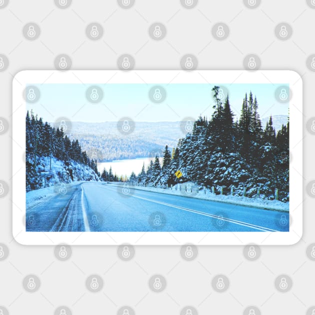 Looking Back. Winter Landscape Photograph Sticker by love-fi